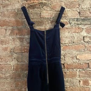 Rolla's Navy Blue Cordoury Flare Overalls